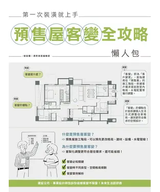 書封 第一次裝潢就上手，預售屋客變全攻略懶人包